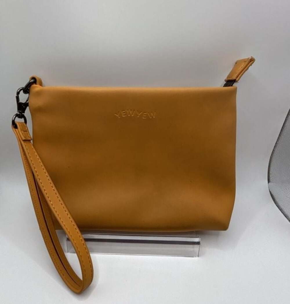 YEWYEW Stash Bag Mustard Yellow Wristlet Clutch